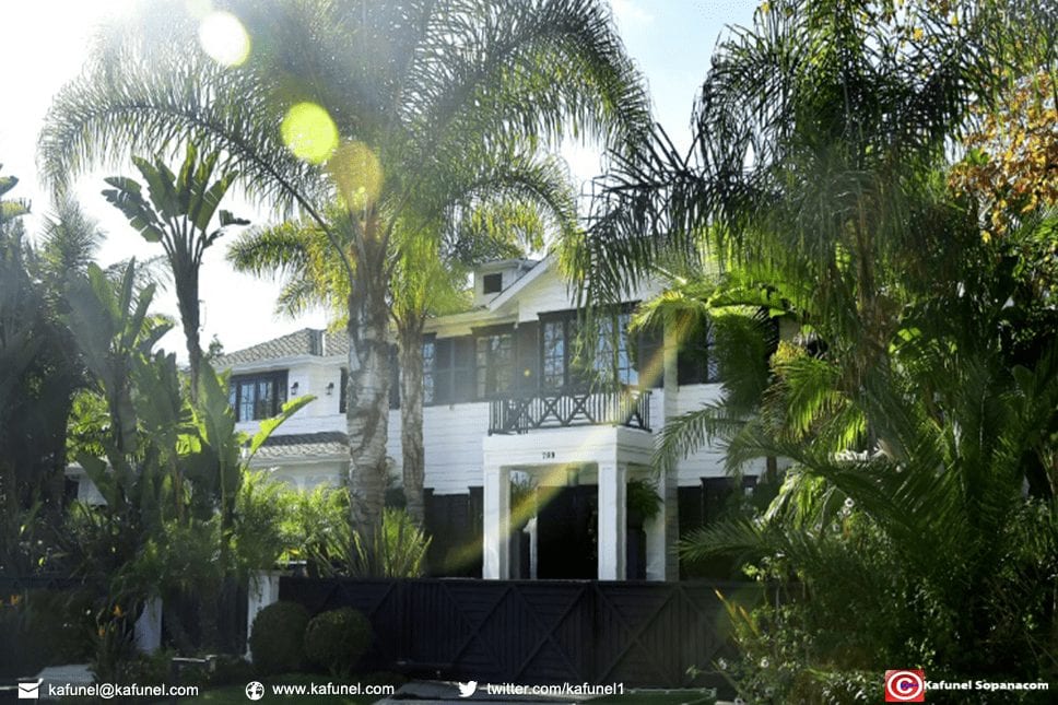 La villa du chanteur Johnny Hallyday à Pacific Palisades, le 13 février 2018 à Los Angeles La villa du chanteur Johnny Hallyday à Pacific Palisades, le 13 février 2018 à Los Angeles