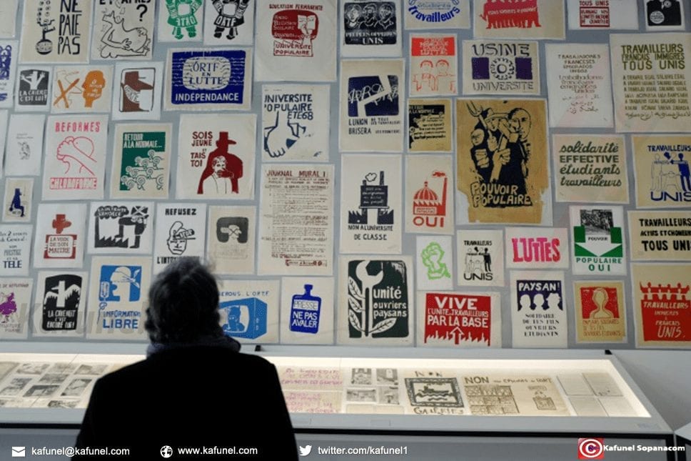 Mai 68 fut un fertile créateur de slogans mais aussi un grand générateur d'images.jpg Mai 68 fut un fertile créateur de slogans mais aussi un grand générateur d'images: affiches, peintures, photographies, tracts sont exposées aux Beaux Arts à Paris
