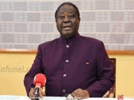 L'ancien président ivoirien Henri Konan Bédié, le 19 avril 2018 à Daoukro. | AFP/Archives | SIA KAMBOU