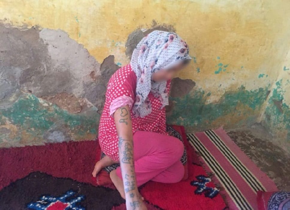 Beni Mellal ,Maroc,Maroc,société,agression,femmes, Photo prise le 21 août 2018 de l'adolescente marocaine Khadija Okkarou, dont le visage est flouté, dans le village de Oulad Ayad, dans la région de Beni Mellal | AFP/Archives | STRINGER