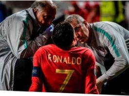 cr7 quitte le terrain de foot sur cirviere face à la sërbie.