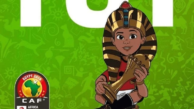 La mascotte est aux couleurs de la sélection égyptienne La mascotte est aux couleurs de la sélection égyptienne