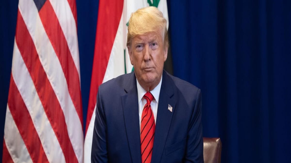 Le président américain Donald Trump lors d'une rencontre Le président américain Donald Trump lors d'une rencontre avec le Premier ministre irakien Adil Abdul-Mahdi à New York, le 24 septembre 2019. (SAUL LOEB / AFP)