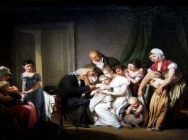 L'Inoculation par Louis Léopold Boilly (1807).