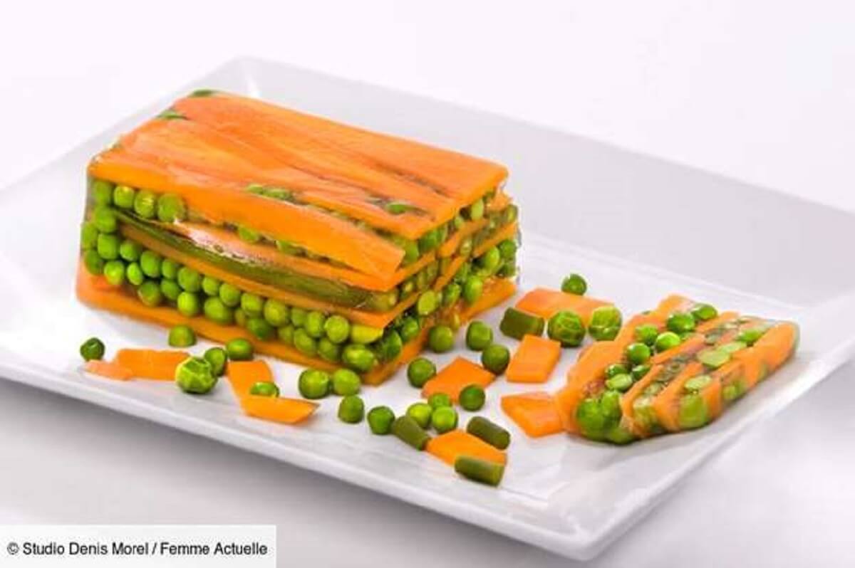 TERRINE DE PETITS POIS, CAROTTES ET HARICOTS VERTS TERRINE DE PETITS POIS, CAROTTES ET HARICOTS VERTS