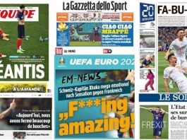 Revue de presse Euro 2020 du 29 juin 2021 www.kafunel.com La France déchante, la Suisse exulte et se pince, les médias internationaux sous le choc