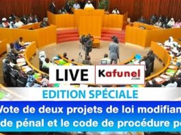 Vote Projets de 02 www.kafunel.com de Loi Modifiant le Code Pénal et le Code de Procédure Pénale Capture