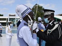Cérémonie de remise d'épaulettes aux 63 sous lieutenants de la 39e promotion de l'ENOA1