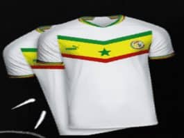maillot officiel des lions de la teranga pour qatar 2022