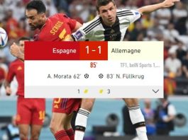 Espagne 1-1 Allemagne en direct_www.kafunel.com Capture web_27-11-2022_204211