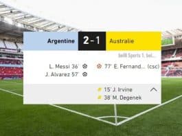 90'+8 Coup de sifflet final Argentine 2-1 Australie en direct_www.kafunel.com Capture web_3-12-2022_20585