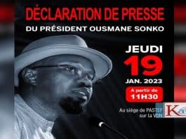 déclaration de Ousmane Sonko à 11h30