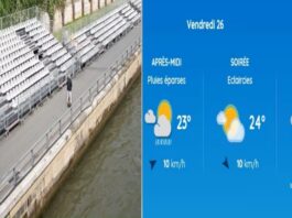 Météo prévue pour la cérémonie d'ouverture des Jeux olympiques Paris 2024 vendredi soir ok